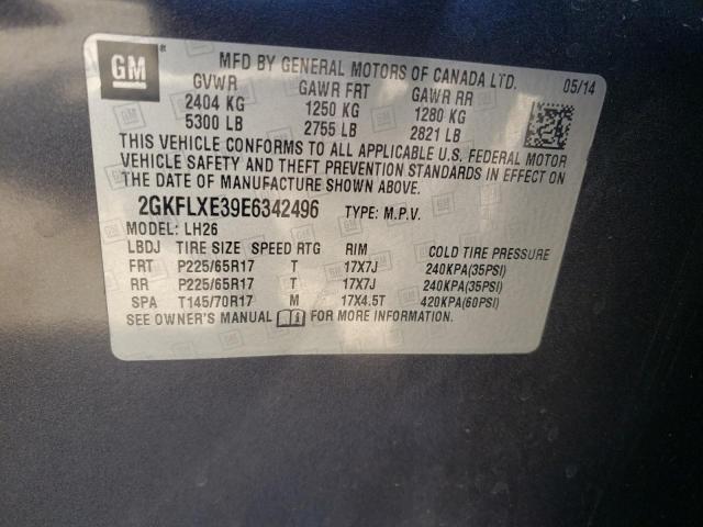 54296295 :رقم المزاد ، 2GKFLXE39E6342496 vin ، 2014 Gmc Terrain Sl مزاد بيع