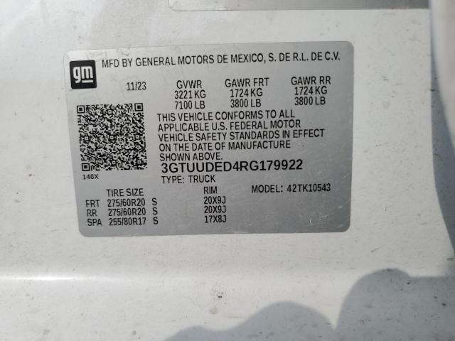 2024 Gmc Sierra K15 მანქანა იყიდება აუქციონზე, vin: 3GTUUDED4RG179922, აუქციონის ნომერი: 54845475