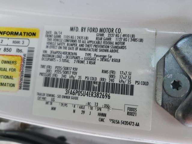 Продаж на аукціоні авто 2014 Ford Fusion, vin: 3FA6P0SU4ER382696, номер лоту: 54409955