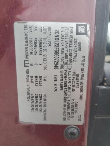 Продажа на аукционе авто 2008 Chevrolet Equinox, vin: 2CNDL23F686072940, номер лота: 53651775