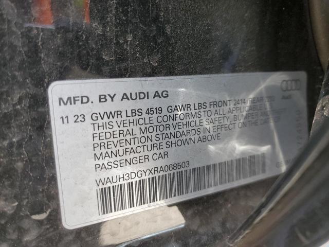 52027595 :رقم المزاد ، WAUH3DGYXRA068503 vin ، 2024 Audi S3 مزاد بيع