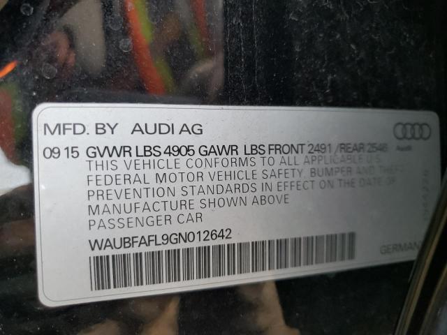 2016 Audi A4 მანქანა იყიდება აუქციონზე, vin: WAUBFAFL9GN012642, აუქციონის ნომერი: 51960545