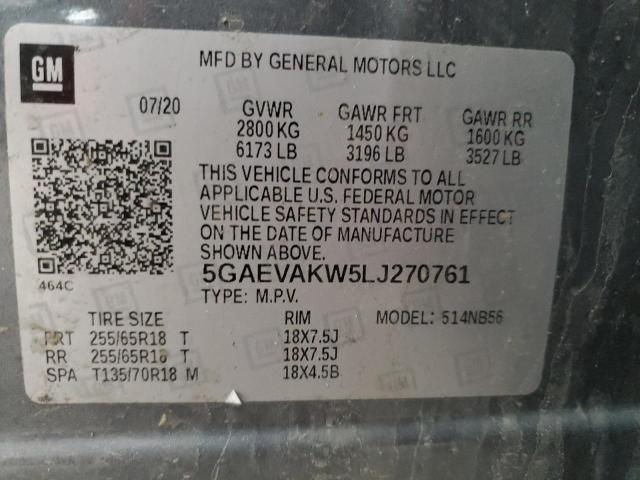 Aukcja sprzedaży 2020 Buick Enclave Es, vin: 5GAEVAKW5LJ270761, numer aukcji: 53516365