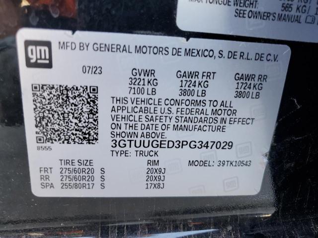 Продажа на аукционе авто 2023 Gmc Sierra, vin: 3GTUUGED3PG347029, номер лота: 52890525