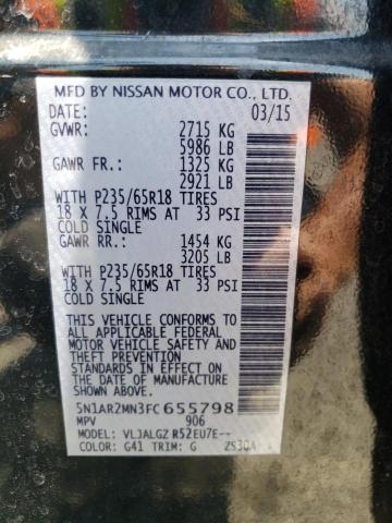 Aukcja sprzedaży 2015 Nissan Pathfinder, vin: 5N1AR2MN3FC655798, numer aukcji: 53569385