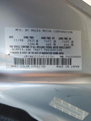54157885 :رقم المزاد ، JM1NB3535X0123761 vin ، 1999 Mazda Mx-5 Miata مزاد بيع