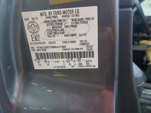 Продаж на аукціоні авто 2011 Ford Escape, vin: 1FMCU0D73BKA17287, номер лоту: 54764965