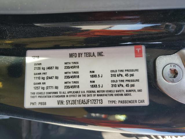 Продажа на аукционе авто 2018 Tesla Model 3, vin: 5YJ3E1EA5JF172713, номер лота: 51125705