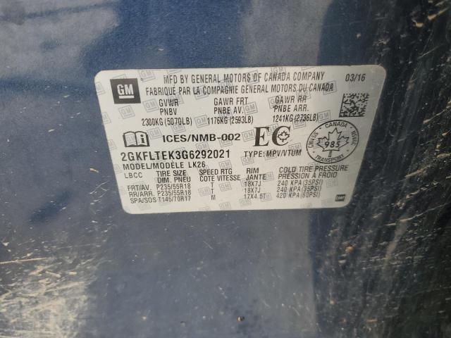 Продажа на аукционе авто 2016 Gmc Terrain Sl, vin: 2GKFLTEK3G6292021, номер лота: 51662725