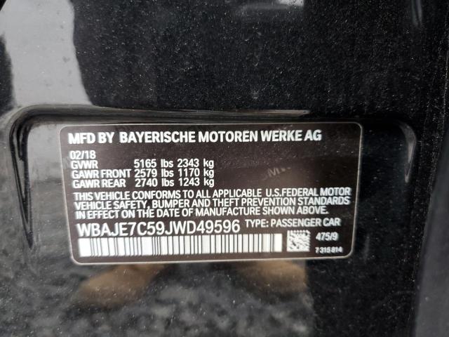 Продажа на аукционе авто 2018 Bmw 540, vin: WBAJE7C59JWD49596, номер лота: 52498815