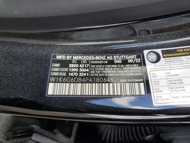 2023 Mercedes-benz S მანქანა იყიდება აუქციონზე, vin: W1K6G6DB4PA180646, აუქციონის ნომერი: 52527225