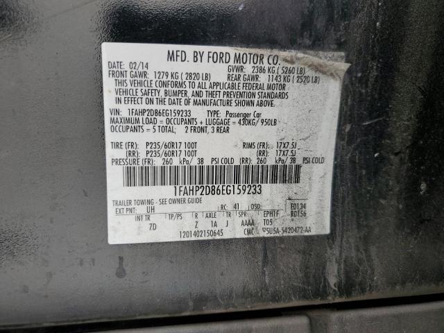 51686345 :رقم المزاد ، 1FAHP2D86EG159233 vin ، 2014 Ford Taurus مزاد بيع