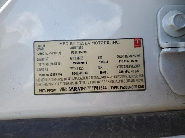 Aukcja sprzedaży 2015 Tesla Model S, vin: 5YJSA1H17FFP61644, numer aukcji: 50796725