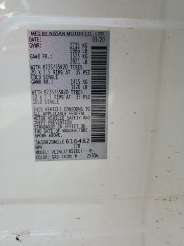 Продаж на аукціоні авто 2020 Nissan Pathfinder, vin: 5N1DR2DM1LC616482, номер лоту: 55236255