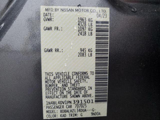 Продажа на аукционе авто 2023 Nissan Altima Sv, vin: 1N4BL4DV1PN391501, номер лота: 51616965
