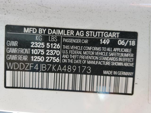 Продажа на аукционе авто 2019 Mercedes-benz E, vin: WDDZF4JB7KA489173, номер лота: 55022525