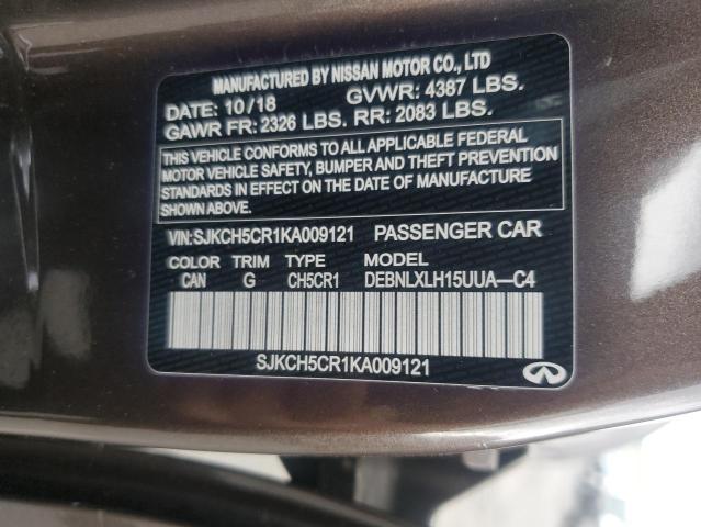 Aukcja sprzedaży 2019 Infiniti Qx30 Base, vin: SJKCH5CR1KA009121, numer aukcji: 55252695