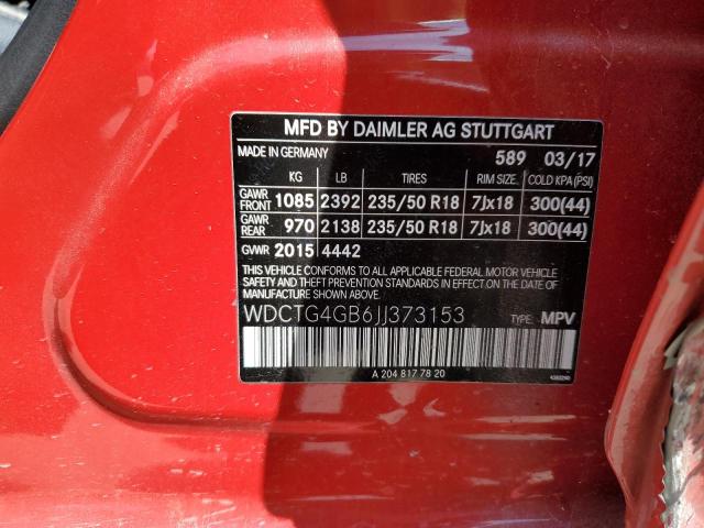 Aukcja sprzedaży 2018 Mercedes-benz Gla, vin: WDCTG4GB6JJ373153, numer aukcji: 52044605