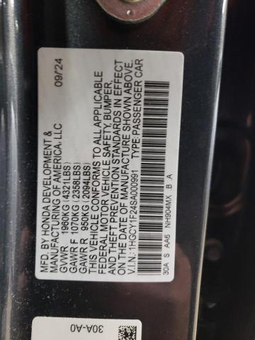Продажа на аукционе авто 2025 Honda Accord Lx, vin: 1HGCY1F24SA000991, номер лота: 52017275