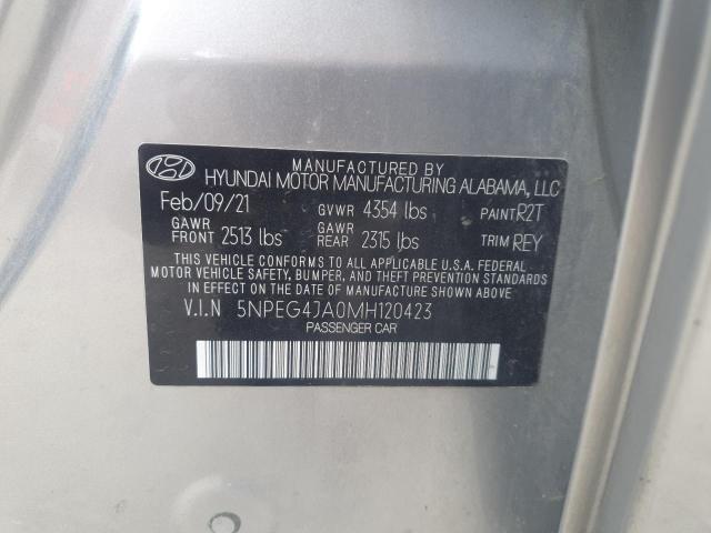 Продажа на аукционе авто 2021 Hyundai Sonata, vin: 5NPEG4JA0MH120423, номер лота: 54105655