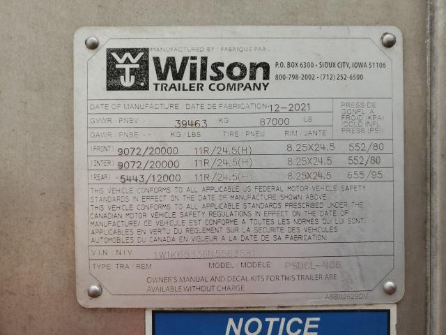 Aukcja sprzedaży 2022 Wilson Trailer, vin: 1W1K65336N5563581, numer aukcji: 45332695