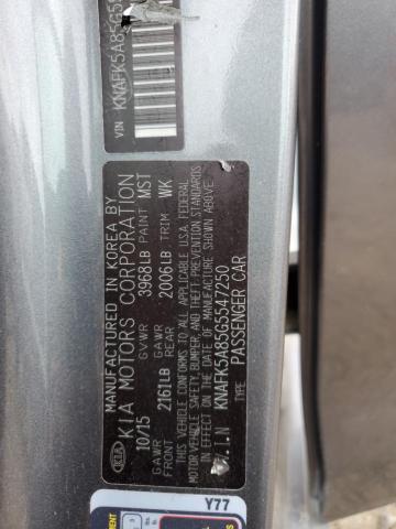 2016 Kia Forte Lx მანქანა იყიდება აუქციონზე, vin: KNAFK5A85G5547250, აუქციონის ნომერი: 54526765