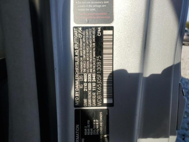 Aukcja sprzedaży 2005 Mercedes-benz Clk 320, vin: WDBTK65J05F130875, numer aukcji: 52237875