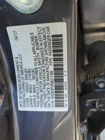 54949995 :رقم المزاد ، 19XZE4F55ME011365 vin ، 2021 Honda Insight Ex مزاد بيع
