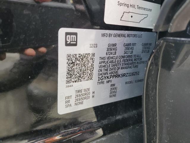 53577915 :رقم المزاد ، 1GYKPPRK5RZ116251 vin ، 2024 Cadillac Lyriq مزاد بيع