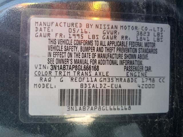 Aukcja sprzedaży 2016 Nissan Sentra S, vin: 3N1AB7AP8GL666168, numer aukcji: 52833925
