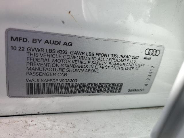 Aukcja sprzedaży 2023 Audi S8, vin: WAULSAF80PN003209, numer aukcji: 53919975