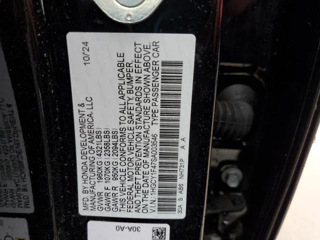 Продаж на аукціоні авто 2025 Honda Accord, vin: 1HGCY1F47SA003546, номер лоту: 51920795