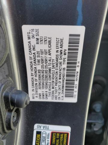 Продаж на аукціоні авто 2016 Honda Cr-v Se, vin: 2HKRM4H44GH651106, номер лоту: 52674215