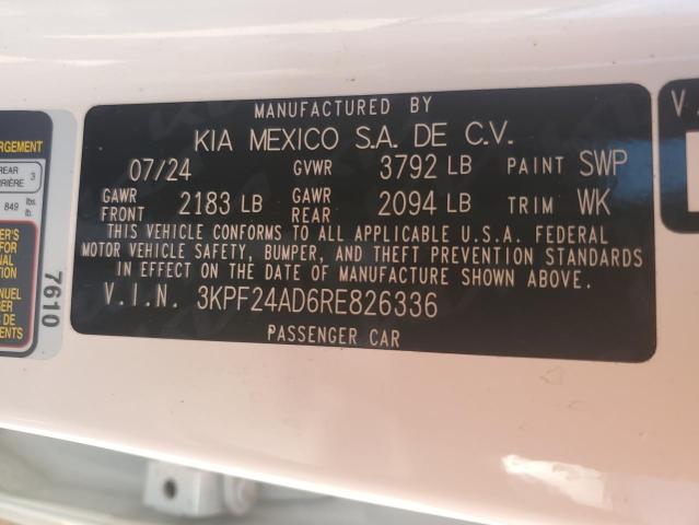 Aukcja sprzedaży 2024 Kia Forte, vin: 3KPF24AD6RE826336, numer aukcji: 51455165