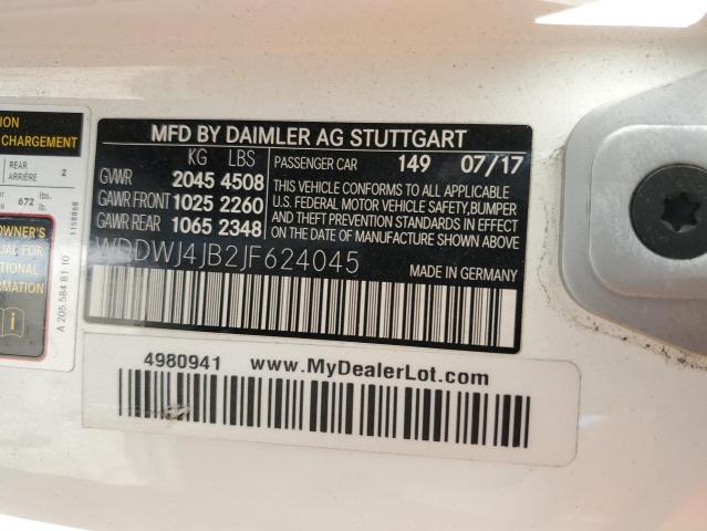 Aukcja sprzedaży 2018 Mercedes-benz C, vin: WDDWJ4JB2JF624045, numer aukcji: 53367625