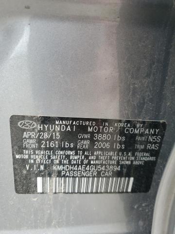 Aukcja sprzedaży 2016 Hyundai Elantra Se, vin: KMHDH4AE4GU543894, numer aukcji: 54451065