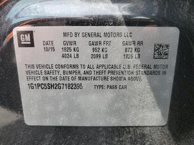 2016 Chevrolet Cruze Limited მანქანა იყიდება აუქციონზე, vin: 1G1PC5SH2G7182395, აუქციონის ნომერი: 54160655