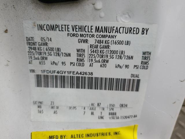 2015 Ford F450 მანქანა იყიდება აუქციონზე, vin: 1FDUF4GY1FEA42638, აუქციონის ნომერი: 53129035
