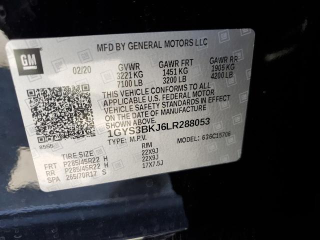 54439345 :رقم المزاد ، 1GYS3BKJ6LR288053 vin ، 2020 Cadillac Escalade L مزاد بيع