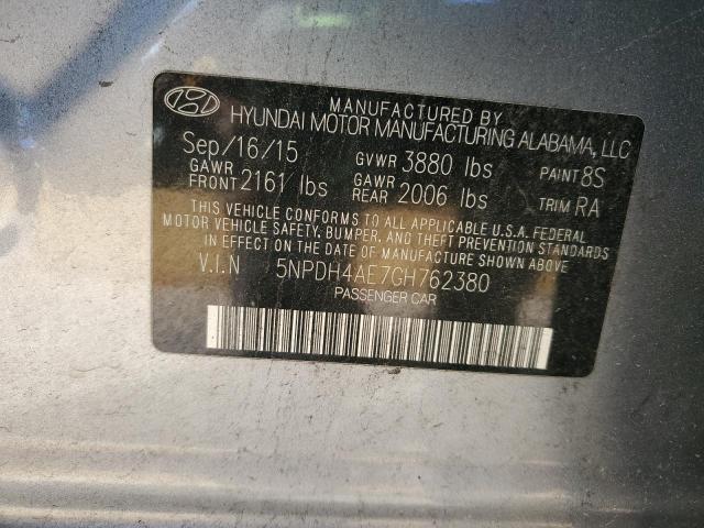 51914955 :رقم المزاد ، 5NPDH4AE7GH762380 vin ، 2016 Hyundai Elantra مزاد بيع
