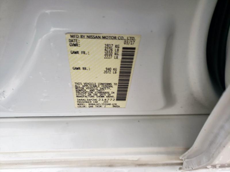 54856195 :رقم المزاد ، 1N4AL3AP2HC214772 vin ، 2017 Nissan Altima 2.5 مزاد بيع