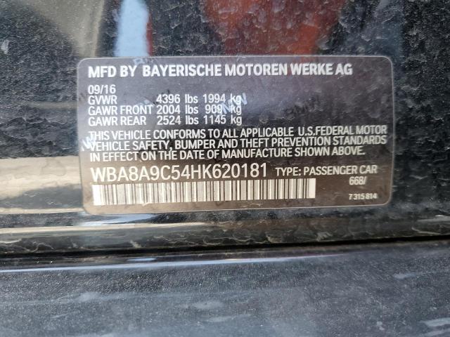 54786145 :رقم المزاد ، WBA8A9C54HK620181 vin ، 2017 Bmw 320 I مزاد بيع