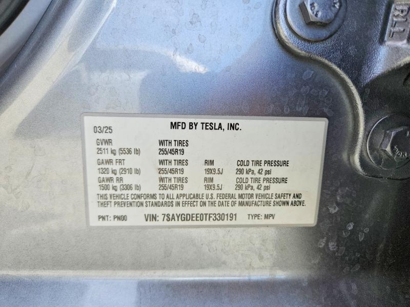 Aukcja sprzedaży 2026 Tesla Model Y, vin: 7SAYGDEE0TF330191, numer aukcji: 51836116