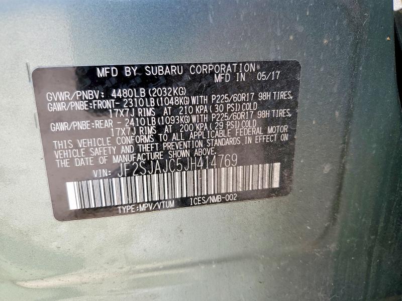 Продажа на аукционе авто 2018 Subaru Forester, vin: JF2SJAJC5JH414769, номер лота: 48390226