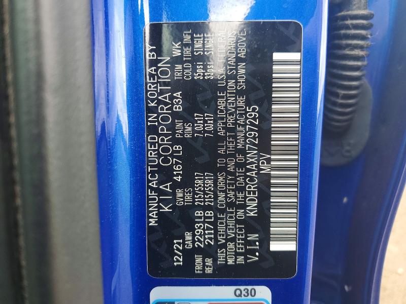 49663976 :رقم المزاد ، KNDERCAAXN7297295 vin ، 2022 Kia Seltos مزاد بيع