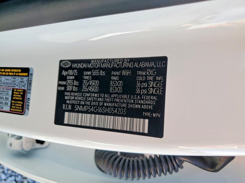 2025 Hyundai Santa Fe Hybrid მანქანა იყიდება აუქციონზე, vin: 5NMP54G16SH054203, აუქციონის ნომერი: 49976056