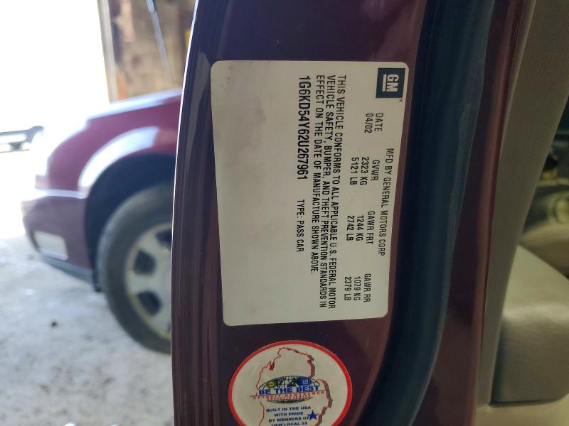Продаж на аукціоні авто 2002 Cadillac Deville, vin: 1G6KD54Y62U267961, номер лоту: 49036236
