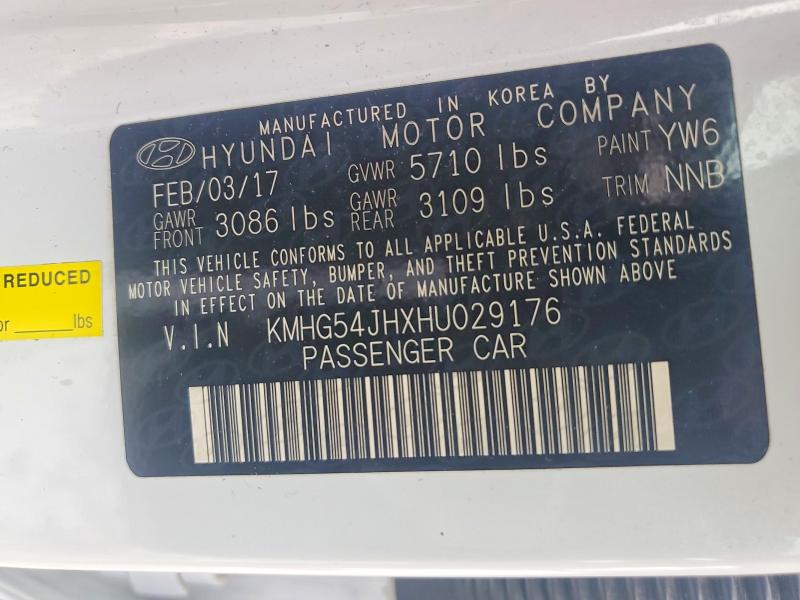51632196 :رقم المزاد ، KMHG54JHXHU029176 vin ، 2017 Genesis G90 مزاد بيع