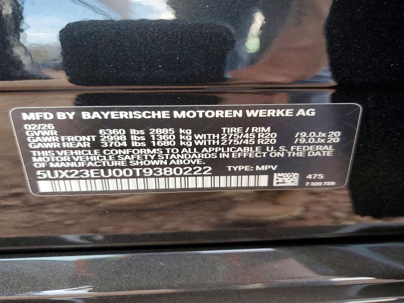 Aukcja sprzedaży 2026 Bmw X5, vin: 5UX23EU00T9380222, numer aukcji: 48607466