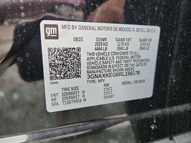 Продаж на аукціоні авто 2024 Chevrolet Equinox, vin: 3GNAXKEG6RL156178, номер лоту: 51777846